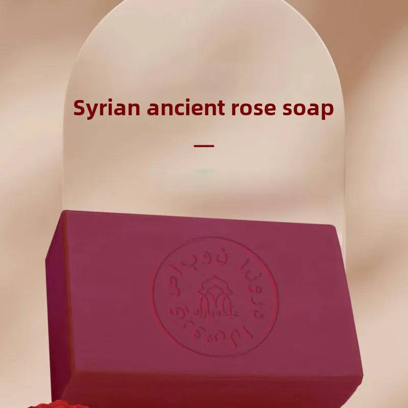 Syrian ancient soap rose essential oil gently cleanses the face, bathes the whole body, moisturizes and removes dead skin cells