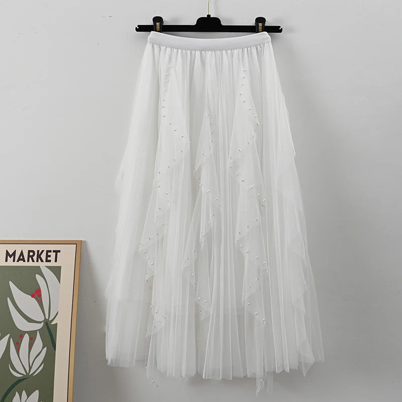Beading Tulle Skirt