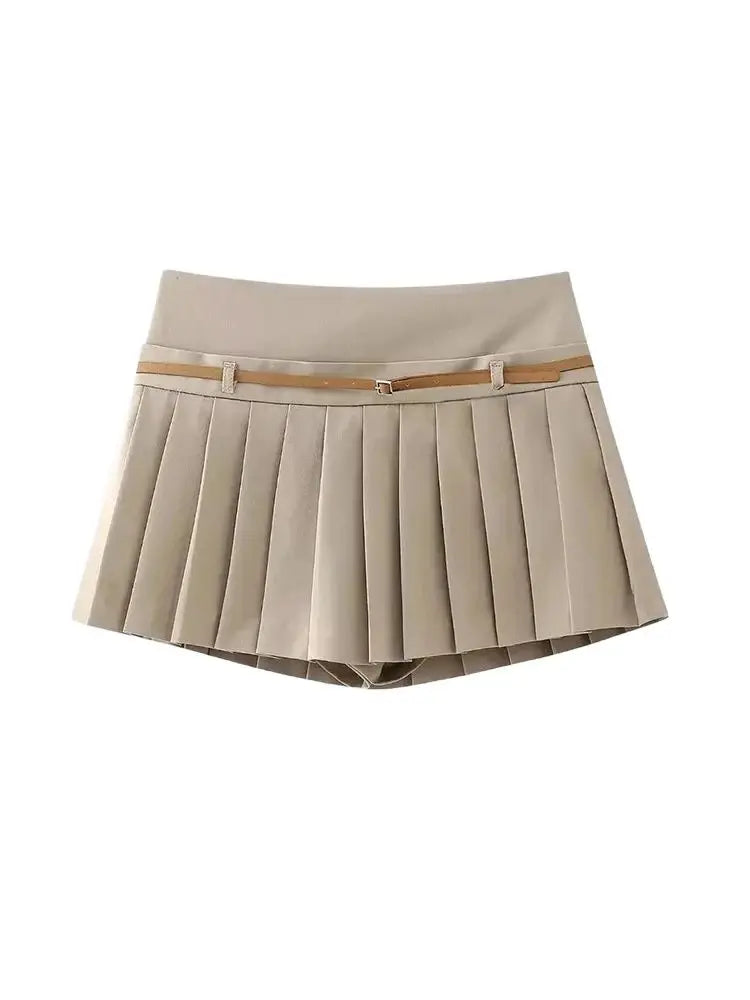 Pleated Shorts Skirt