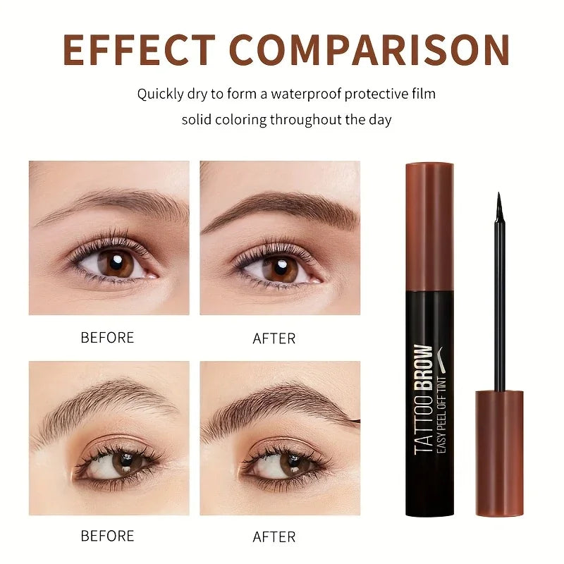 Tear-away eyebrow tint cream, smudge-proof, long-lasting, flawless formula, easy brush-on application, no-smudge eyebrow tint