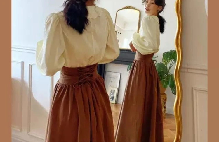 Mid-Length A-Line Skirt