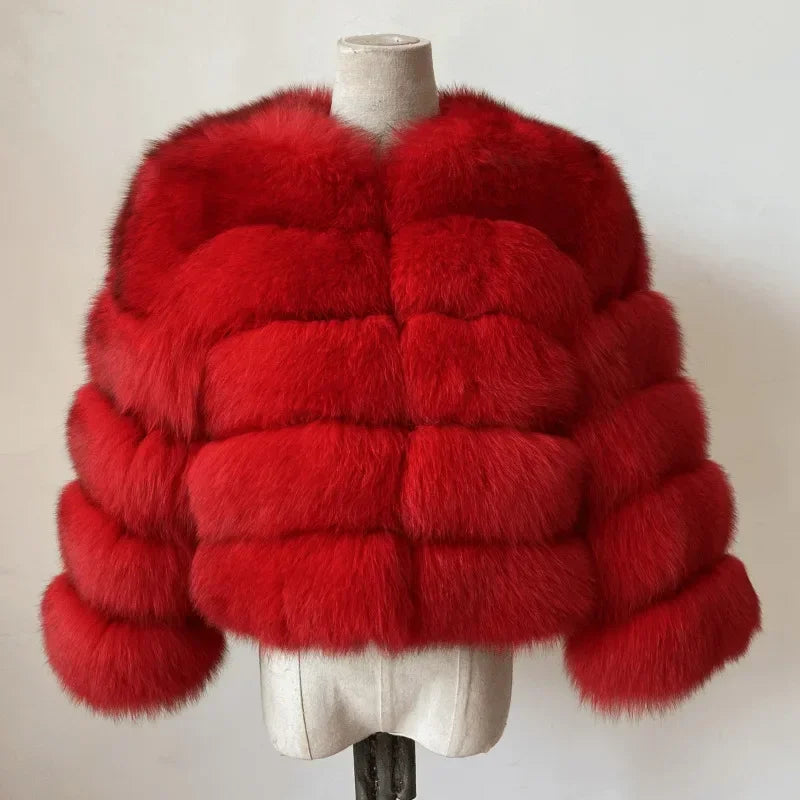 Faux Fox Fur Coat