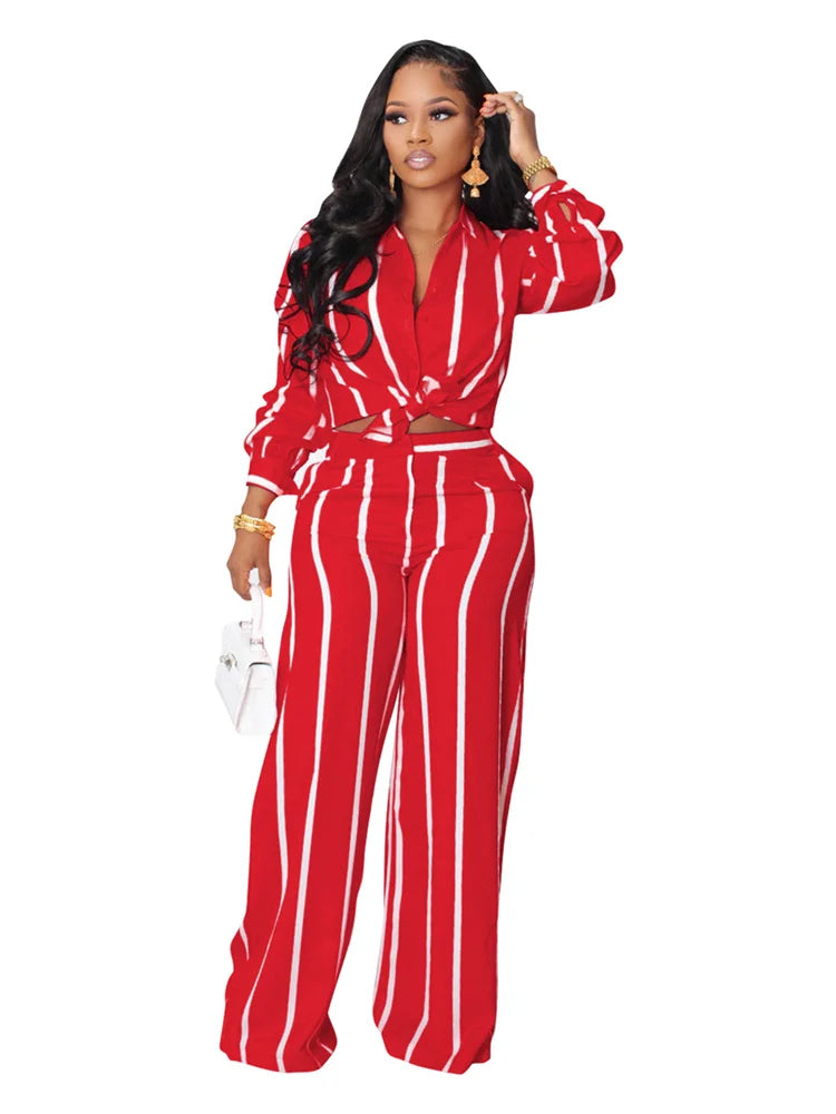 Striped Two Piece Set