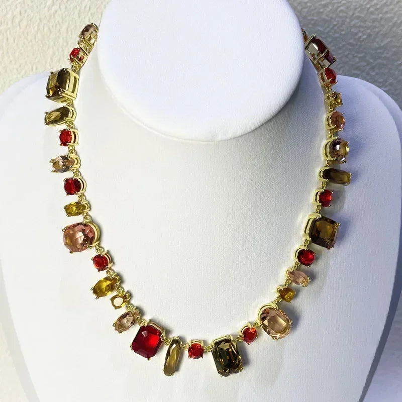 Agate Crystal Necklace Earrings Bracelet Ring