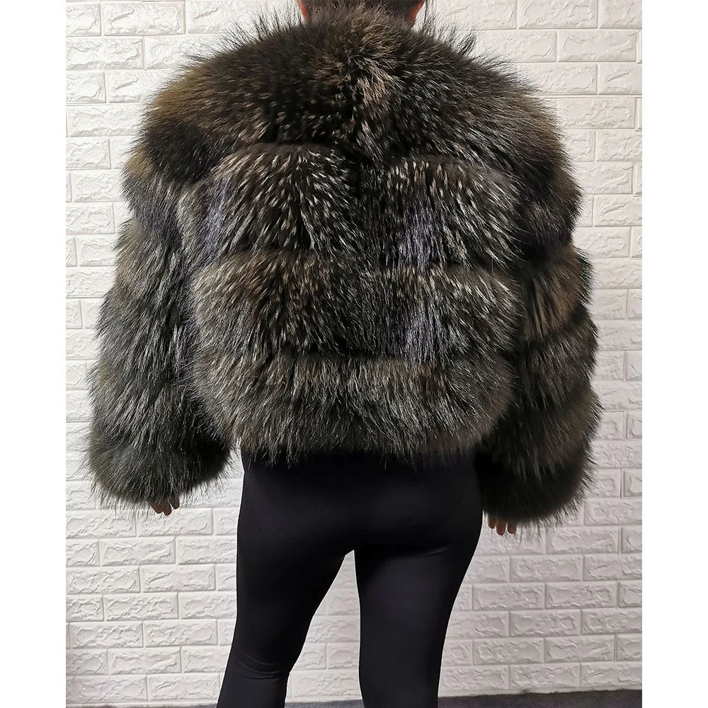 2025 trend natural fur real fur coat women's jacke Leather Woman clothing new outerwears Female Vest
