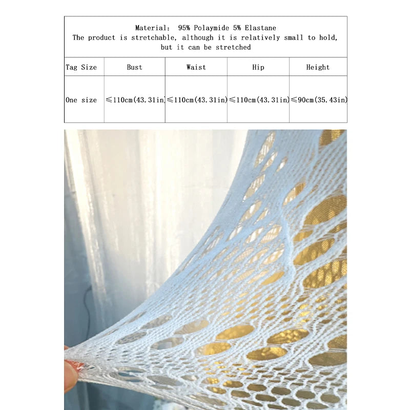 Cover Up Hollow Out Fishnet Dress