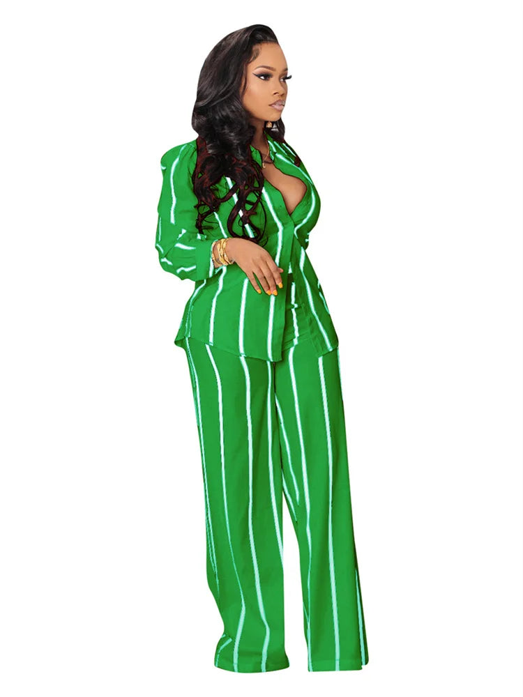 Striped Two Piece Set