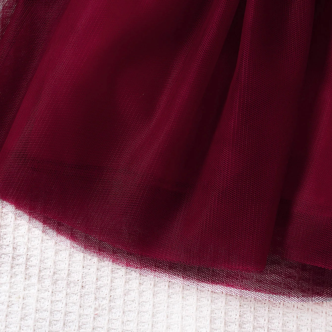 Velvet Long Sleeved Mesh Bow Princess Dress