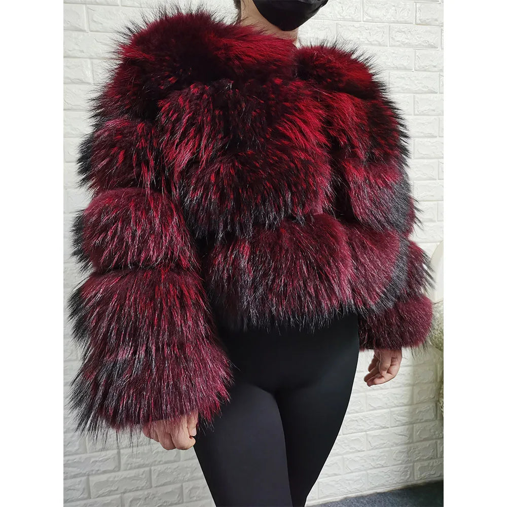 2025 trend natural fur real fur coat women's jacke Leather Woman clothing new outerwears Female Vest