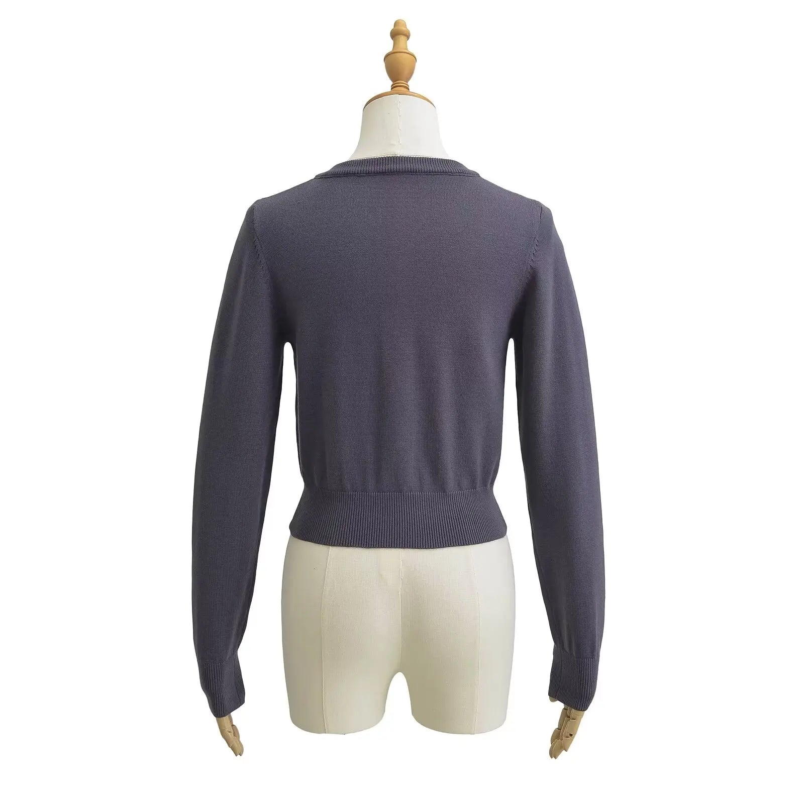 Retro Button Through Pointelle Knit Cardigan