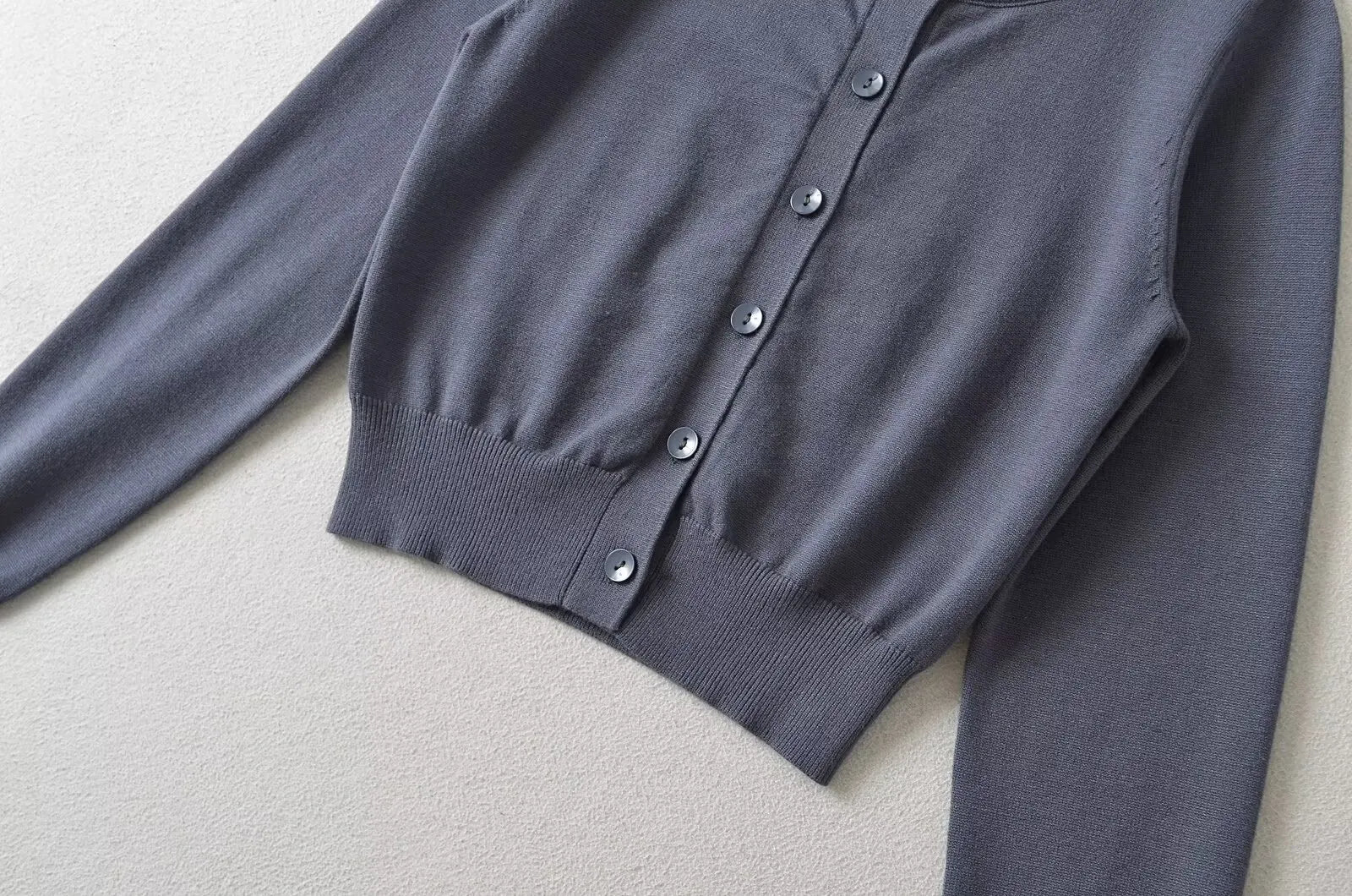 Retro Button Through Pointelle Knit Cardigan