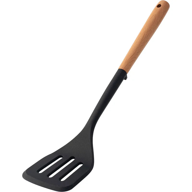 Chinese Style Silicone Wood Handle Spatula