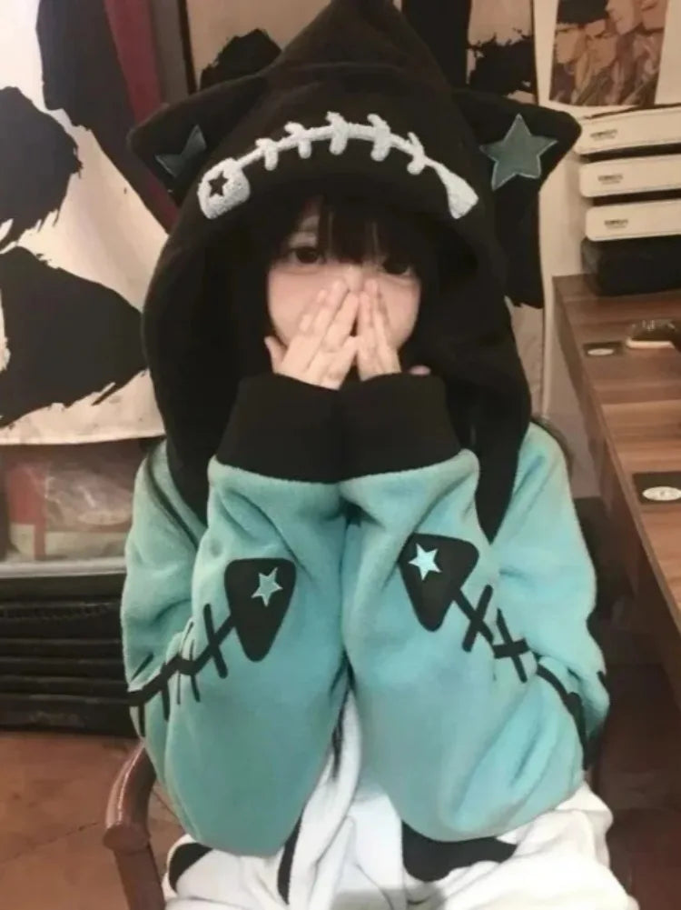 Kawaii Fish Bone Hoodie