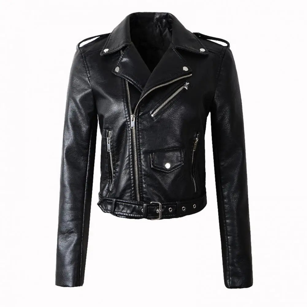 Faux Leather Motorcycle Jacket