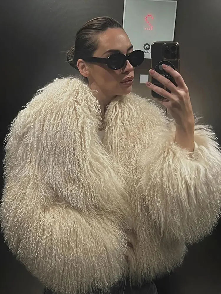 Oversize Plush Fur Coat