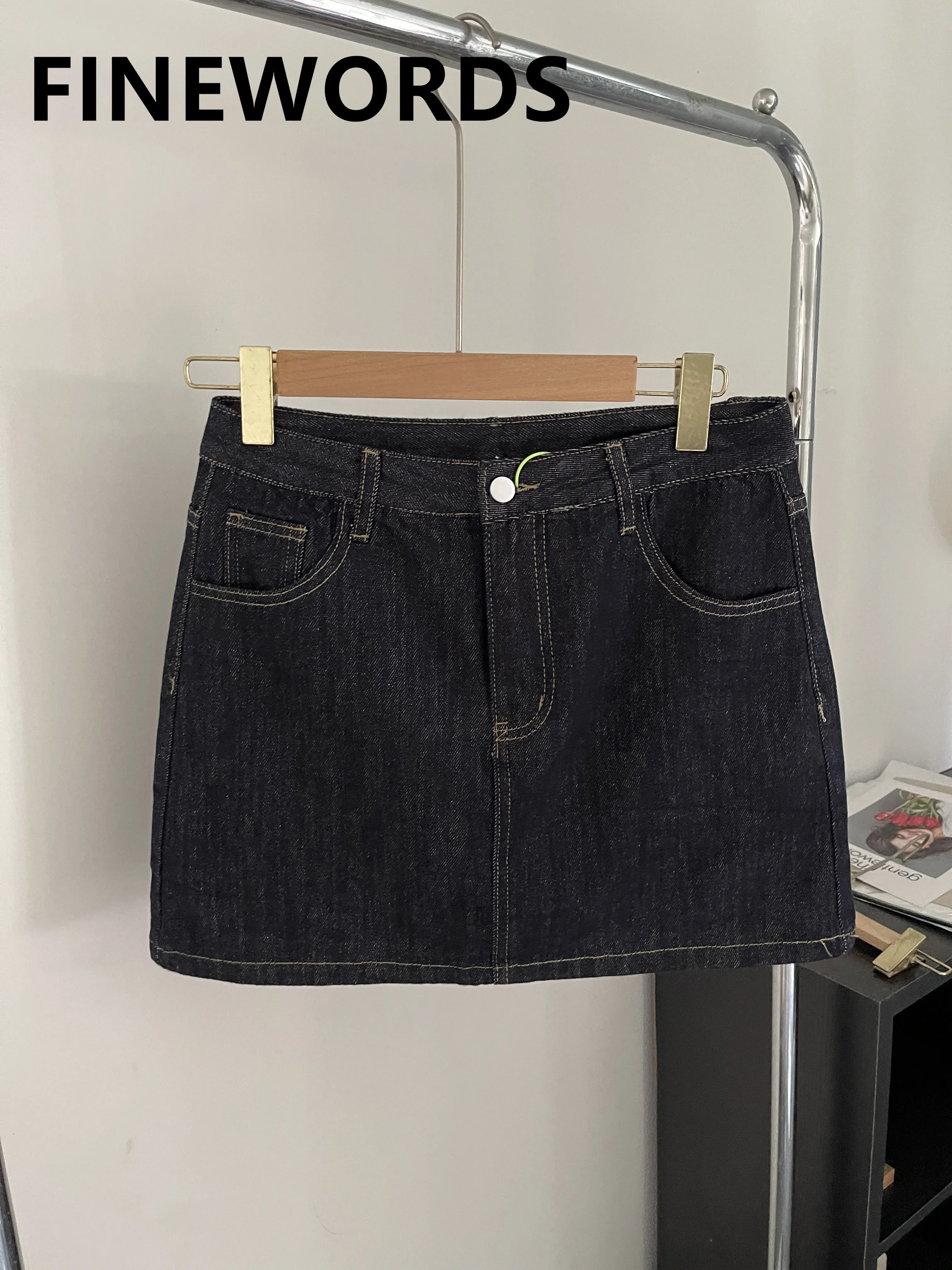 High Waist Denim Blue Skirt