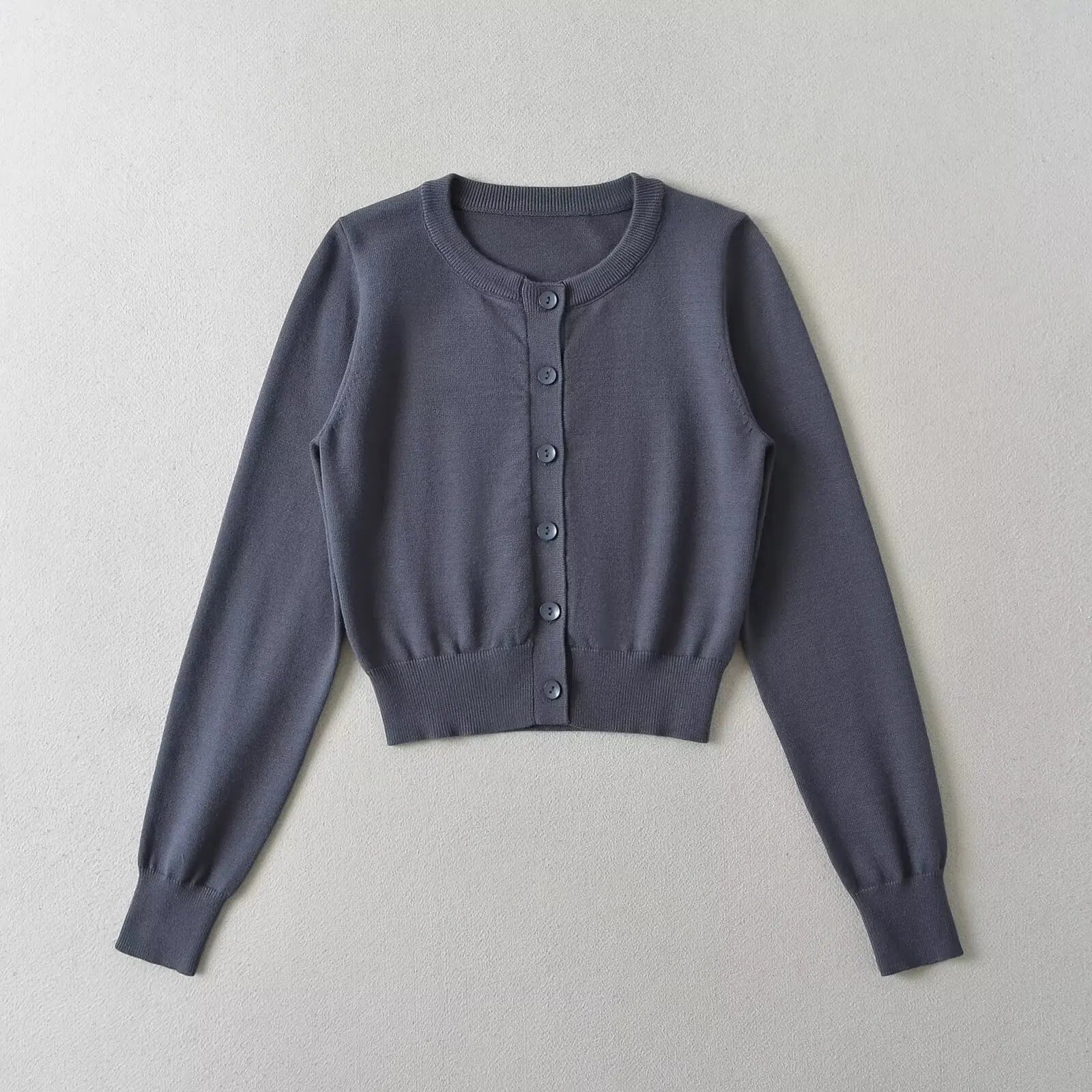 Retro Button Through Pointelle Knit Cardigan