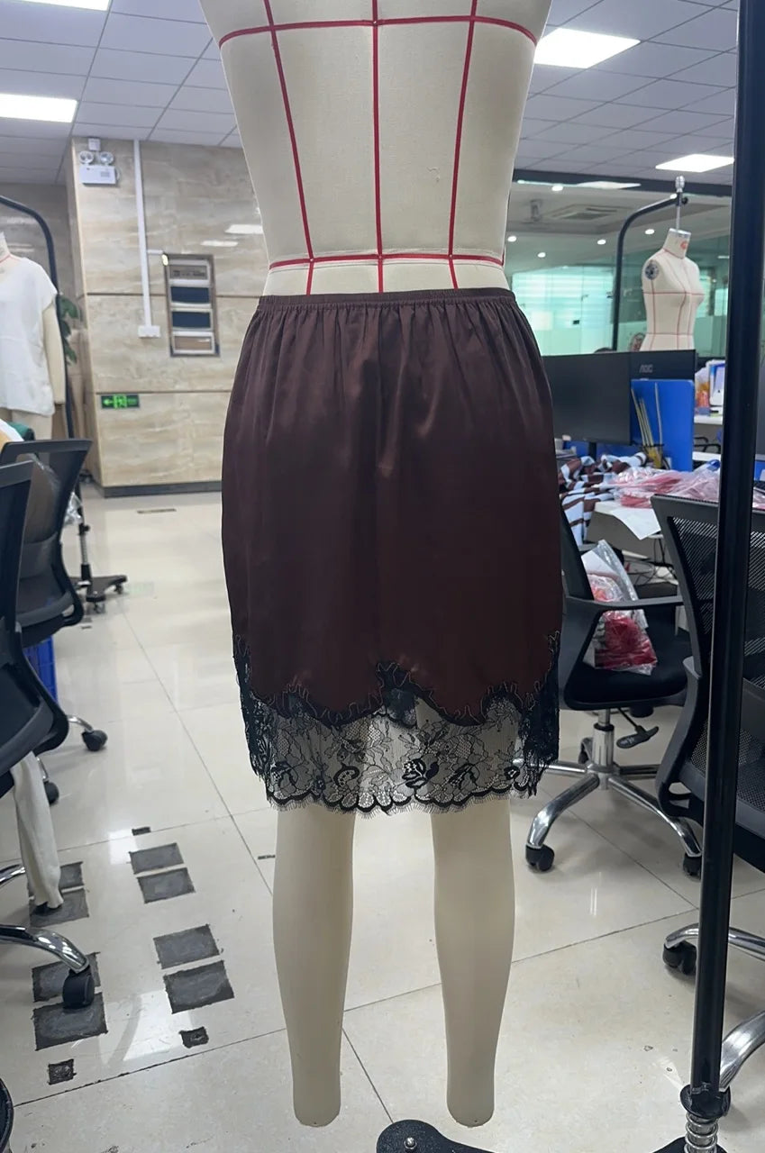Lace Trimmed Mini Skirt