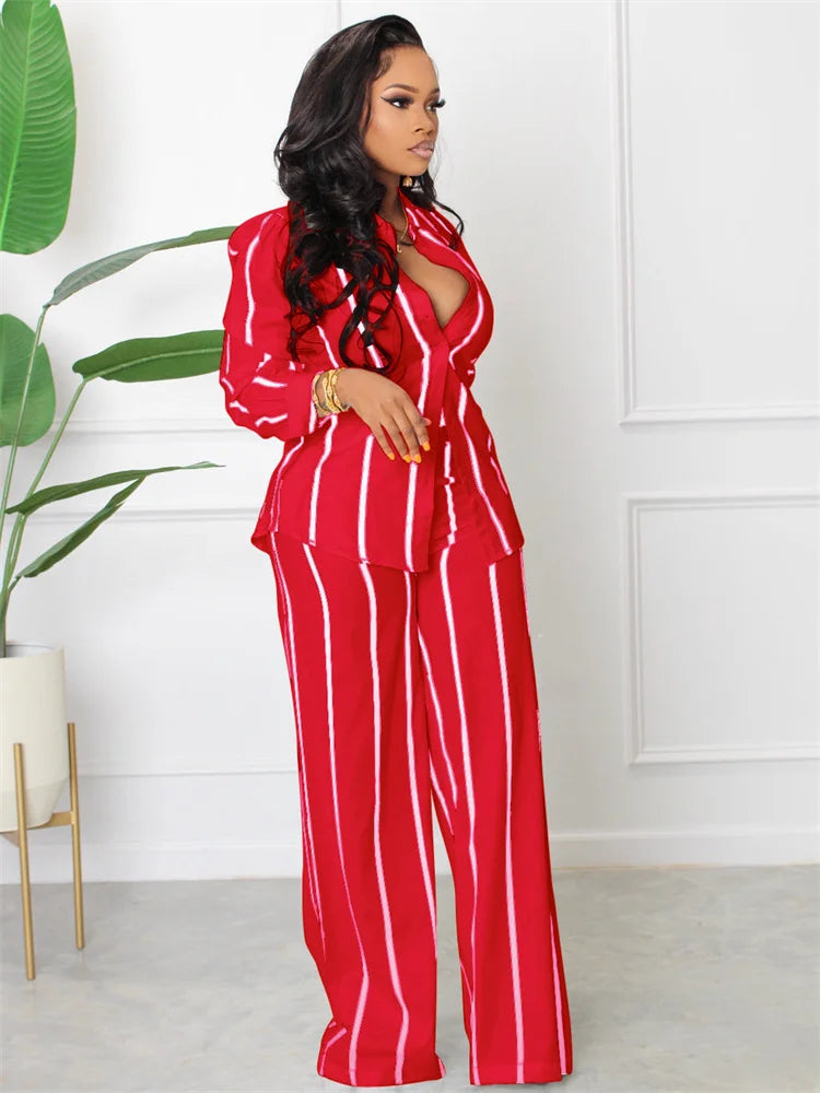 Striped Two Piece Set
