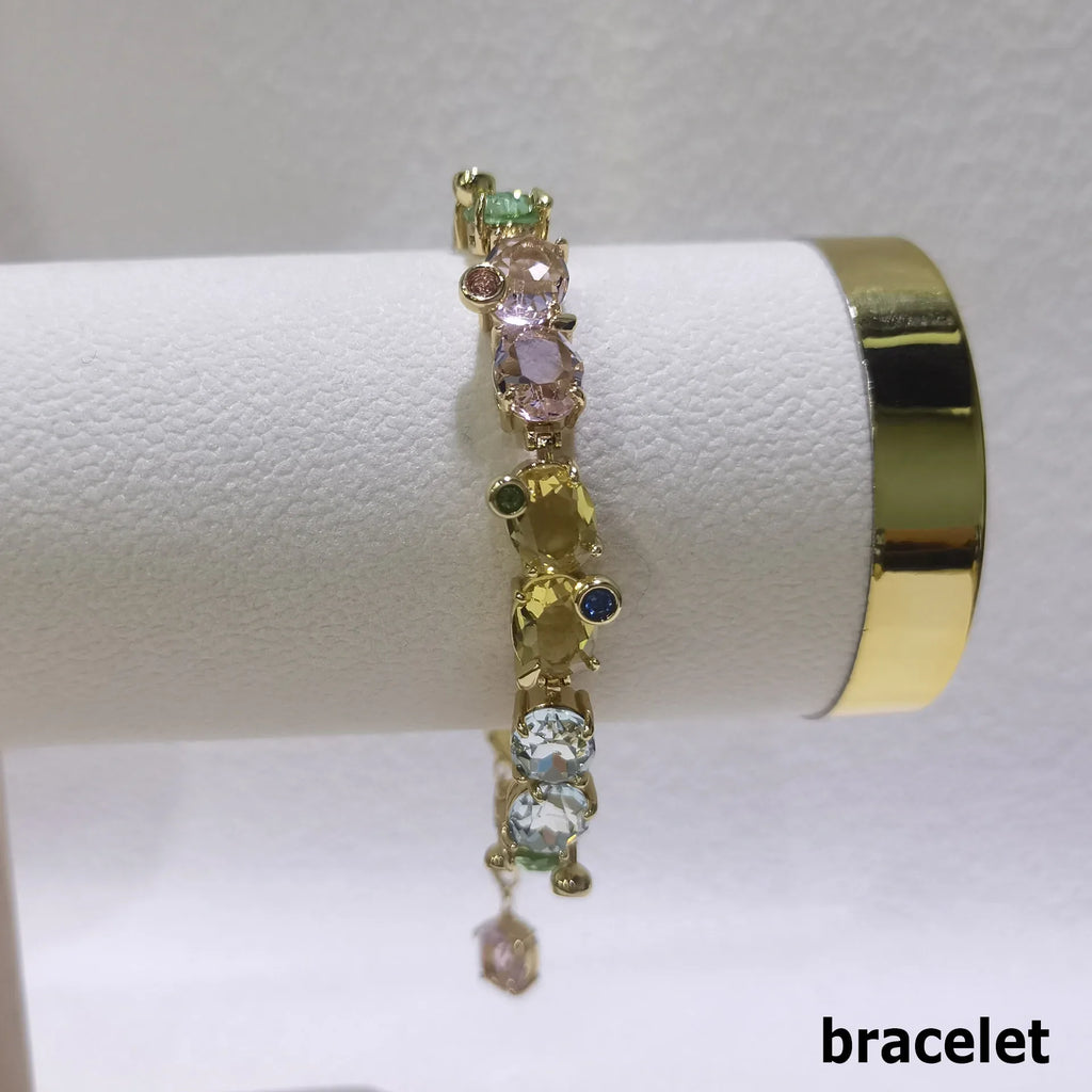 Agate Crystal Necklace Earrings Bracelet Ring