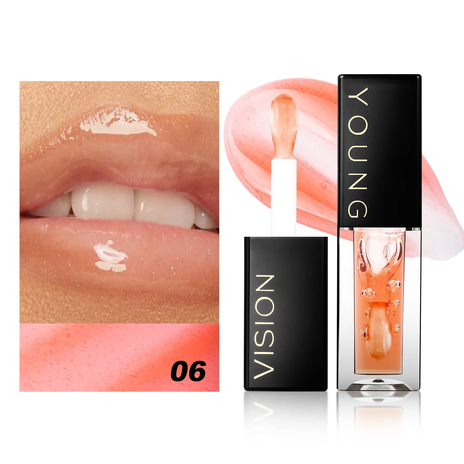 7 Color Moisturizing Lip Gloss Waterproof, Long-Lasting, Hydrating, Non-Transfer Liquid Lip Color Cosmetics