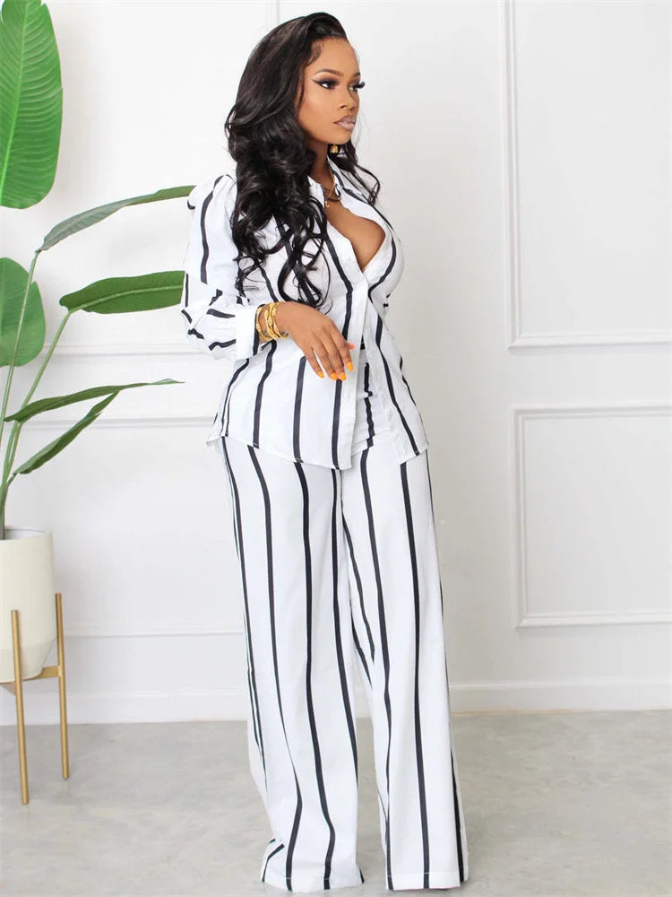 Striped Two Piece Set