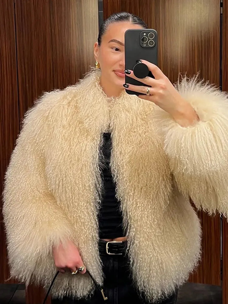 Oversize Plush Fur Coat