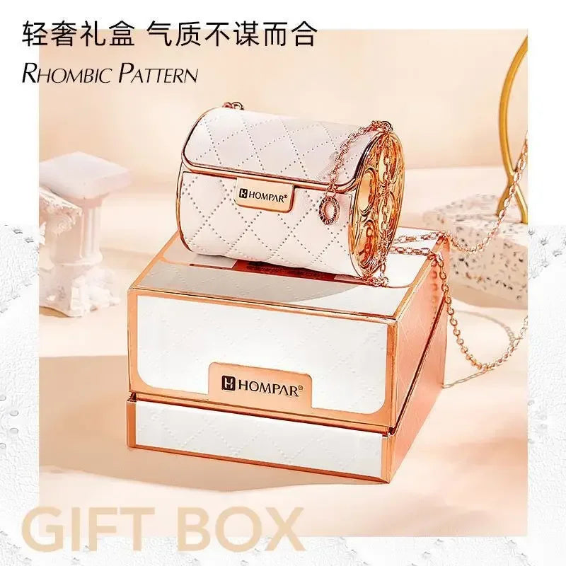 Chain Bag Lipstick Set 4 Color Long Lasting Matte Lip Stick White Leather Gift Box for Girl Women's Birthday Gift makeup