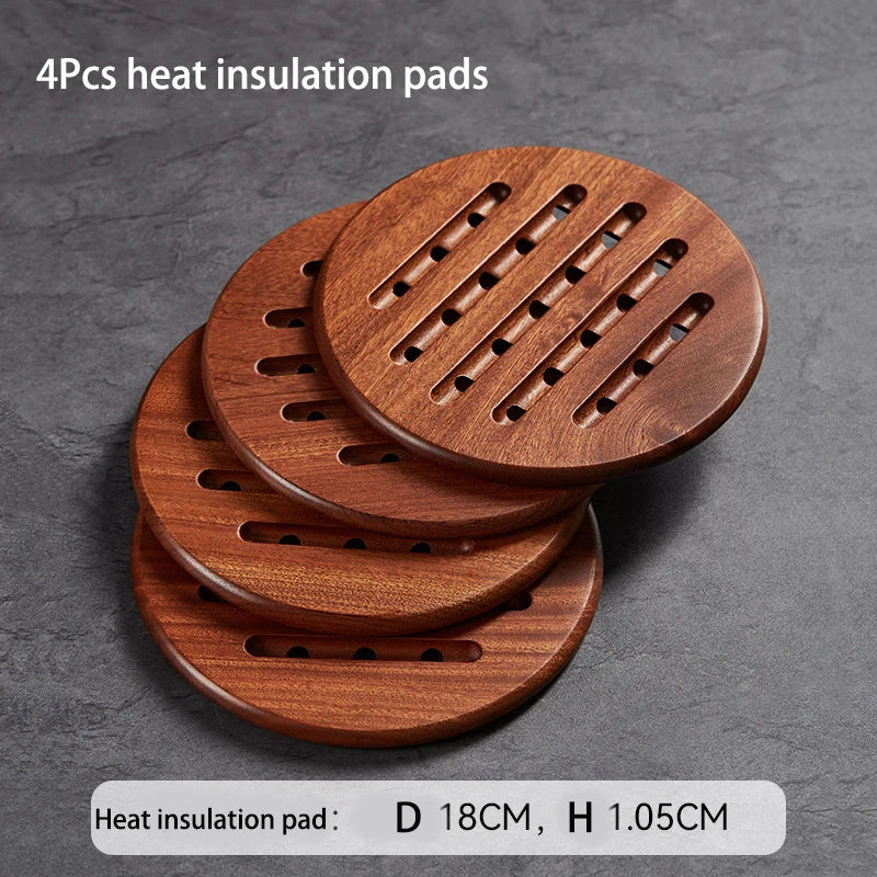 Wooden Trivet ebony pad
