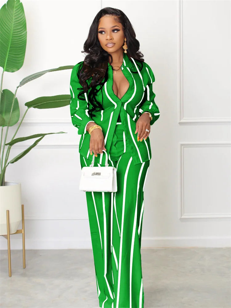 Striped Two Piece Set