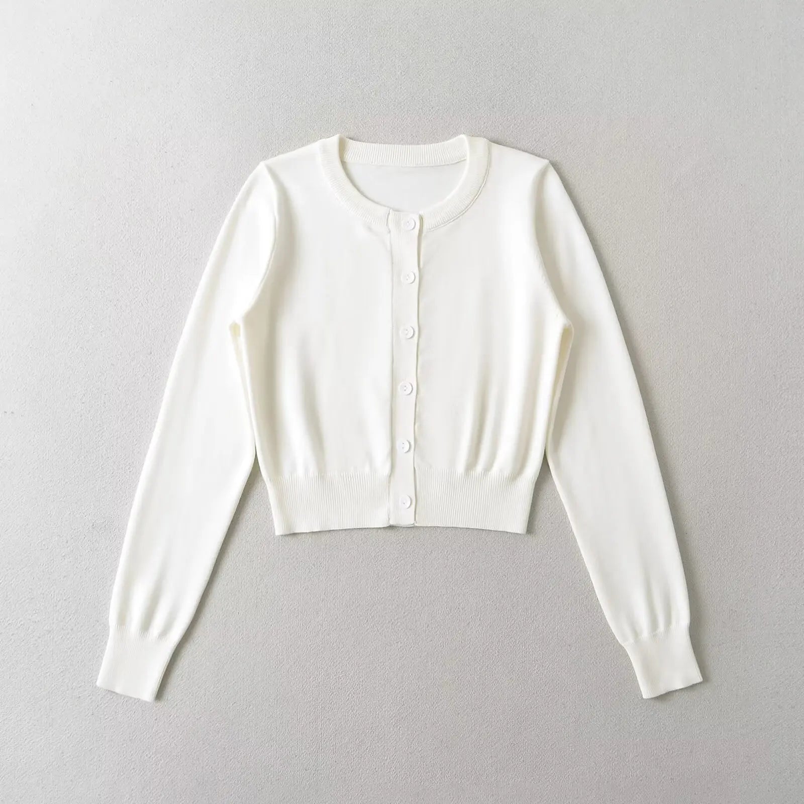 Retro Button Through Pointelle Knit Cardigan