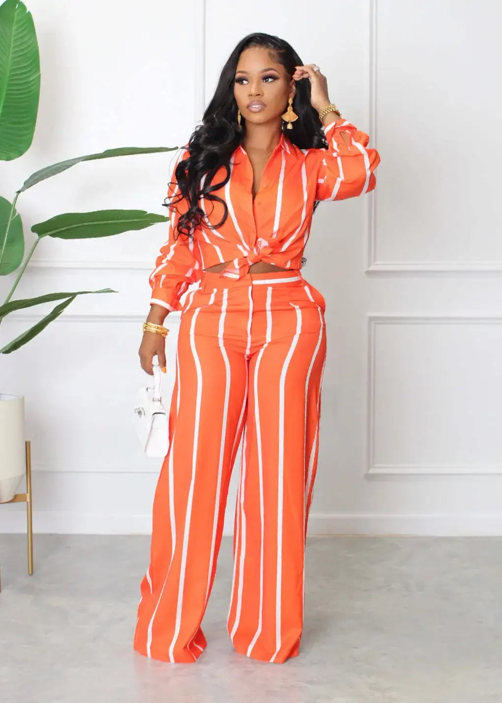 Striped Two Piece Set