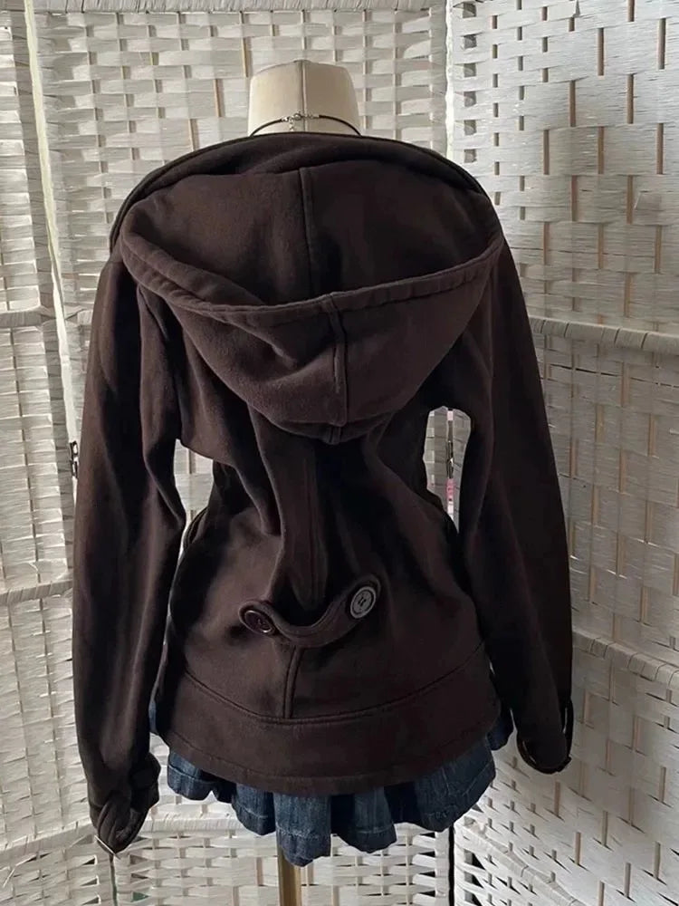 French Vintage High Street Hooded Coat