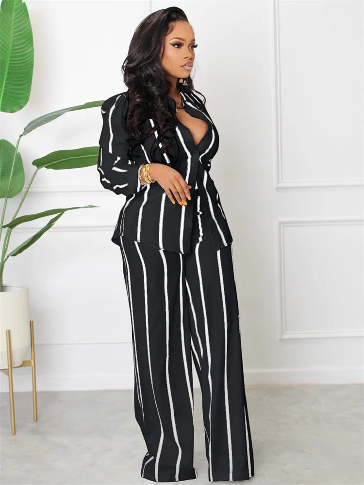 Striped Two Piece Set