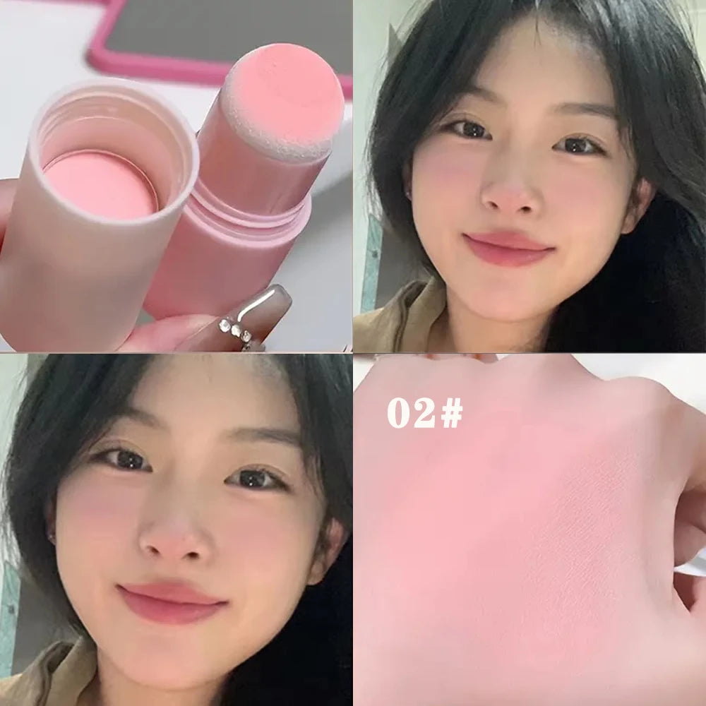 Waterproof, Matte Blush Stick, Soft Mist Effect, Long-lasting and Cute Natural Supernatural Monochrome Blush
