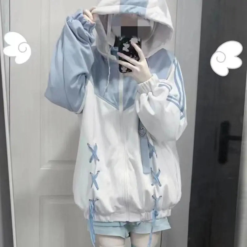 Japanese Kawaii Y2K Zip Up Hoodie