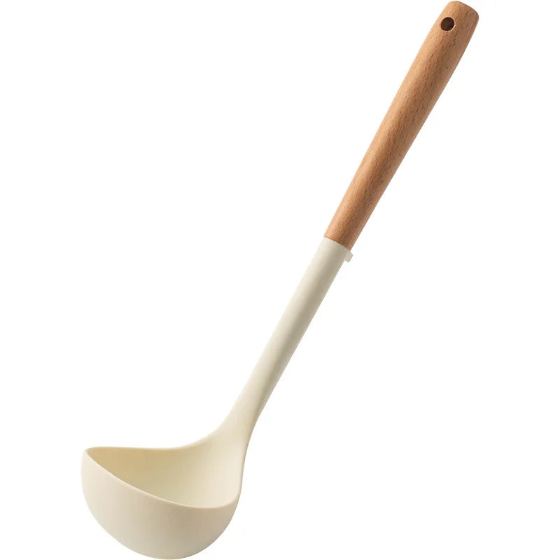 Chinese Style Silicone Wood Handle Spatula