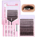 DIY Lash Extension Kit 8-16mm Mix Mink Soft Individual Lashes Cluster Natural Eyelash Extensions With Bond And Seal Makeup