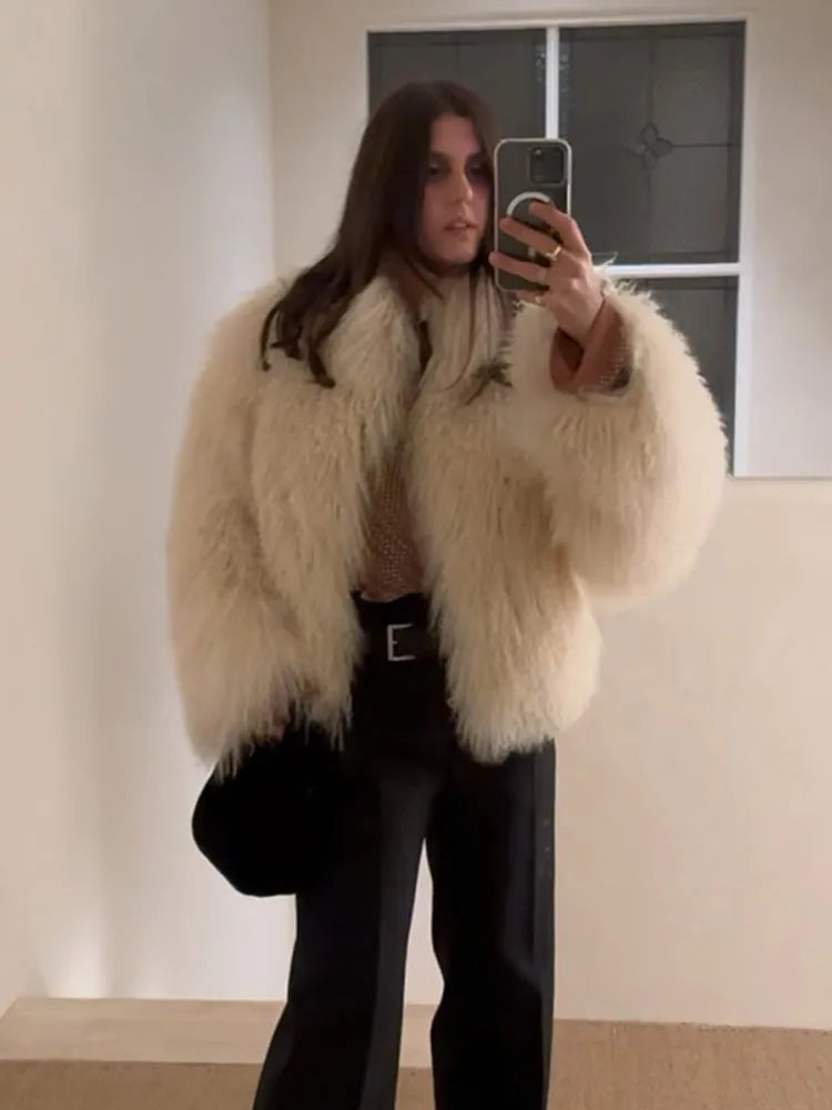 Oversize Plush Fur Coat