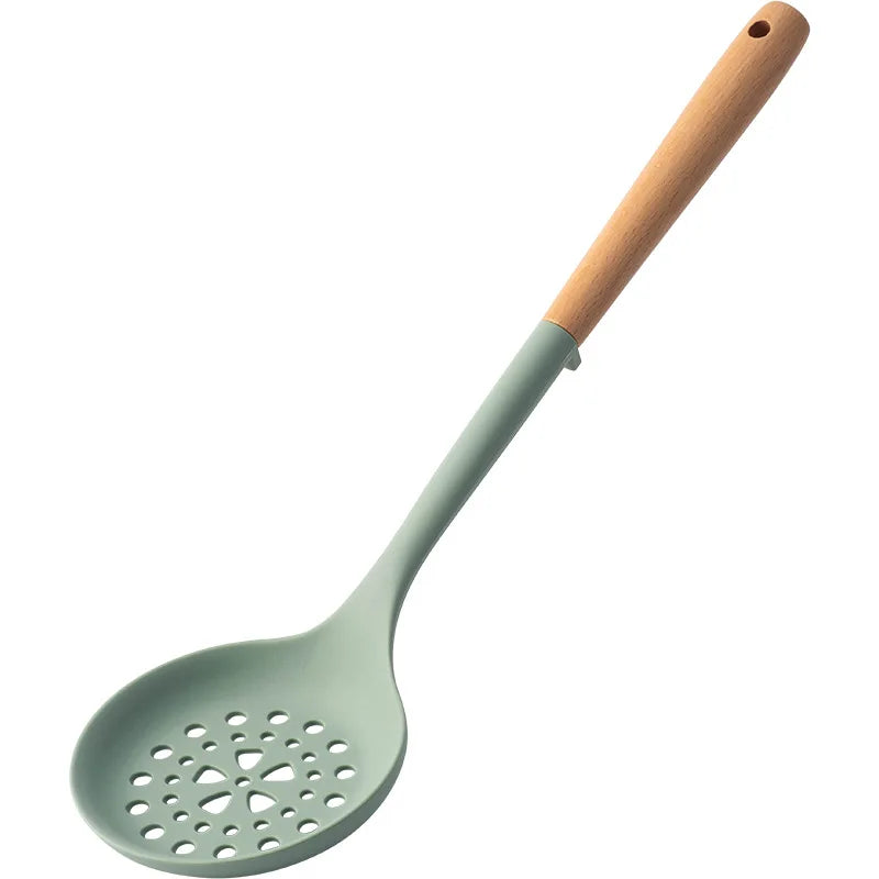 Chinese Style Silicone Wood Handle Spatula