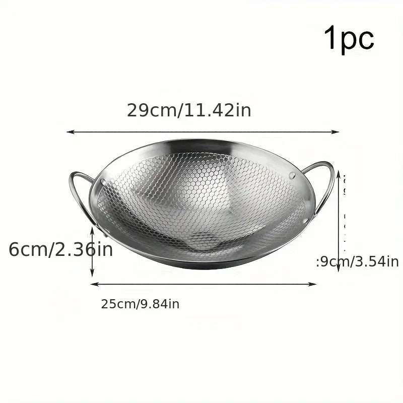 Stainless Steel Honeycomb Non-Stick Skillet