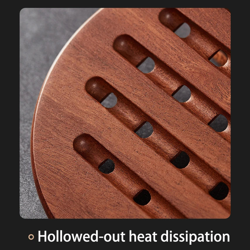 Wooden Trivet ebony pad