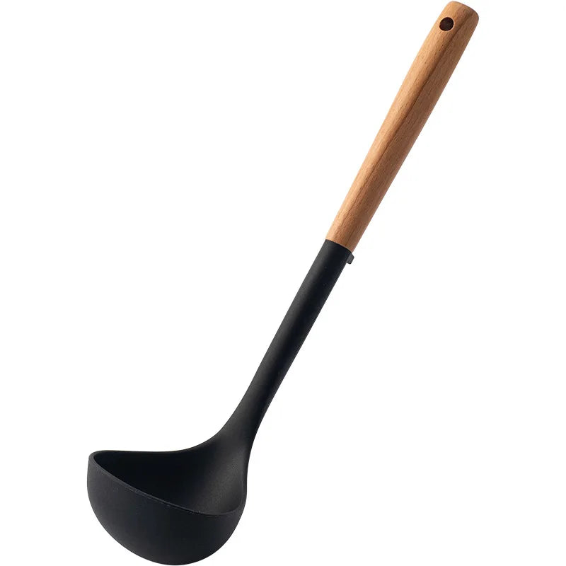 Chinese Style Silicone Wood Handle Spatula