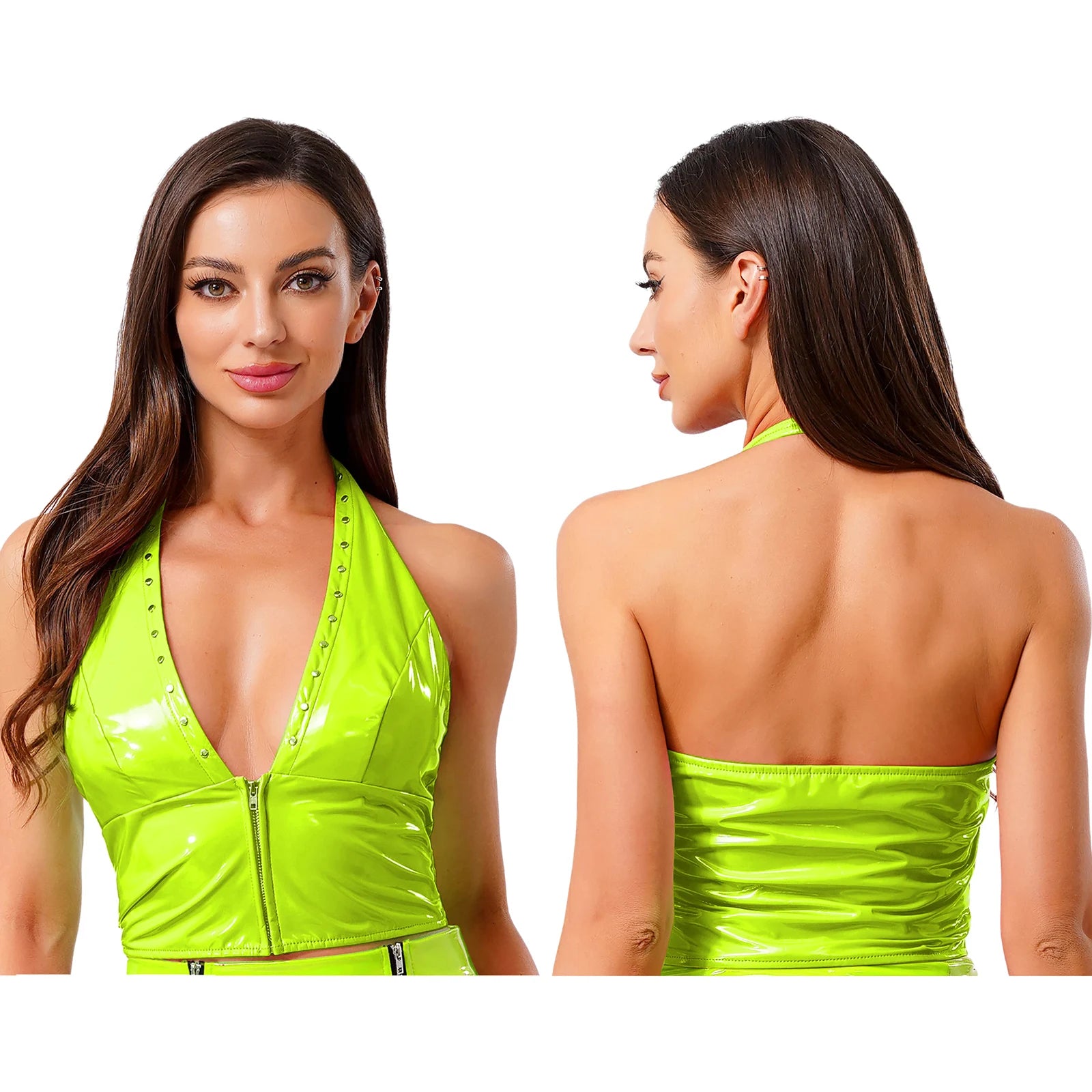 Glossy Patent Leather Crop Top