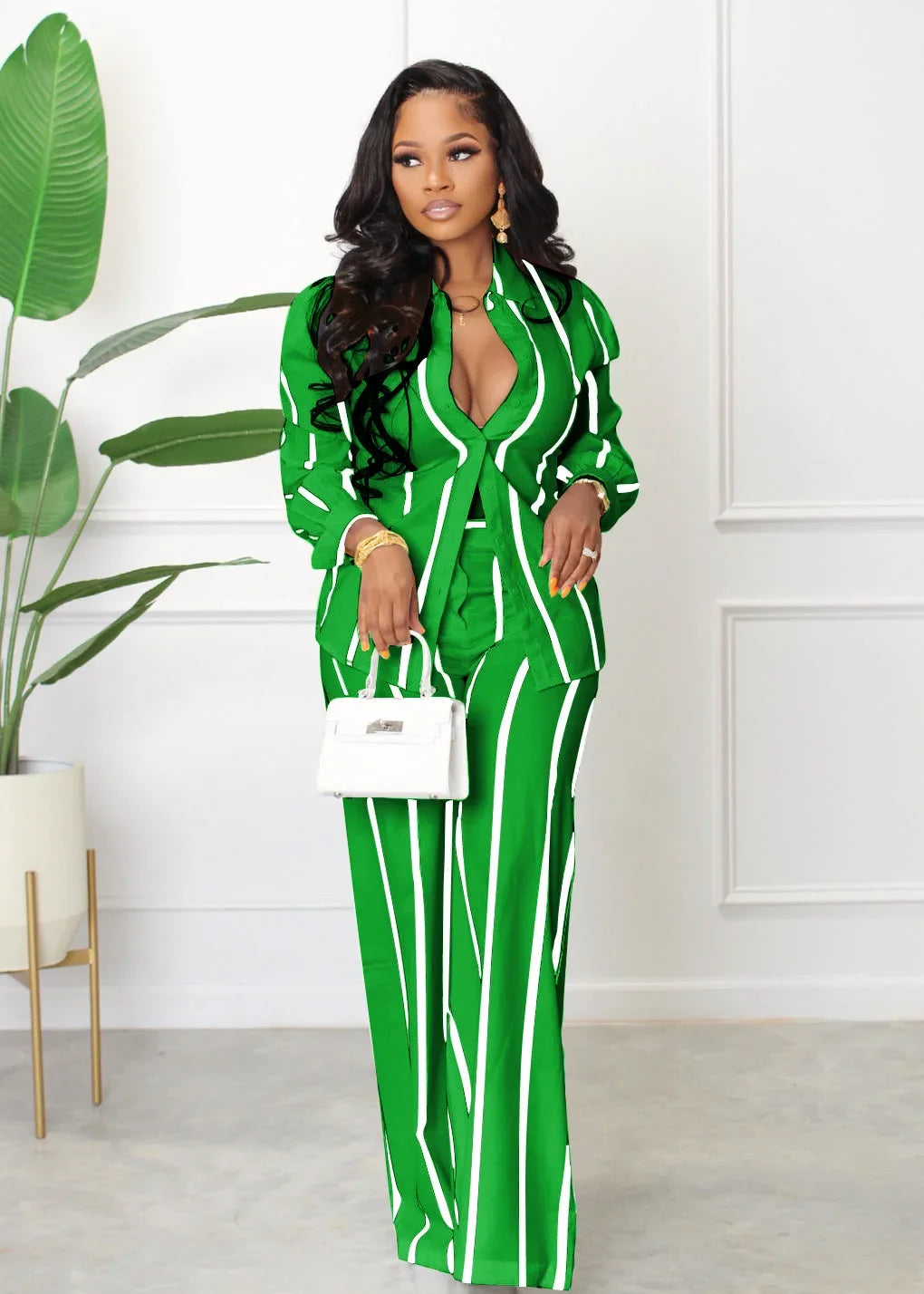 Striped Two Piece Set