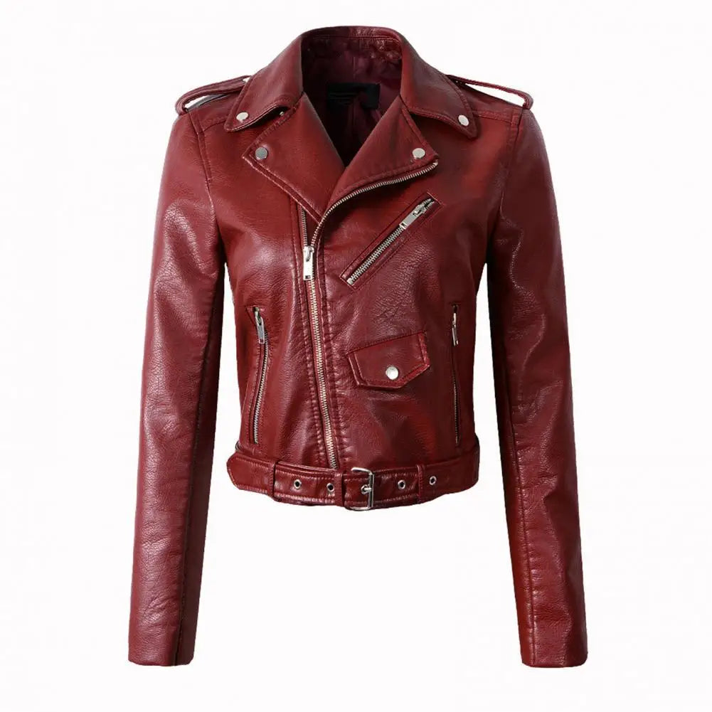 Faux Leather Motorcycle Jacket