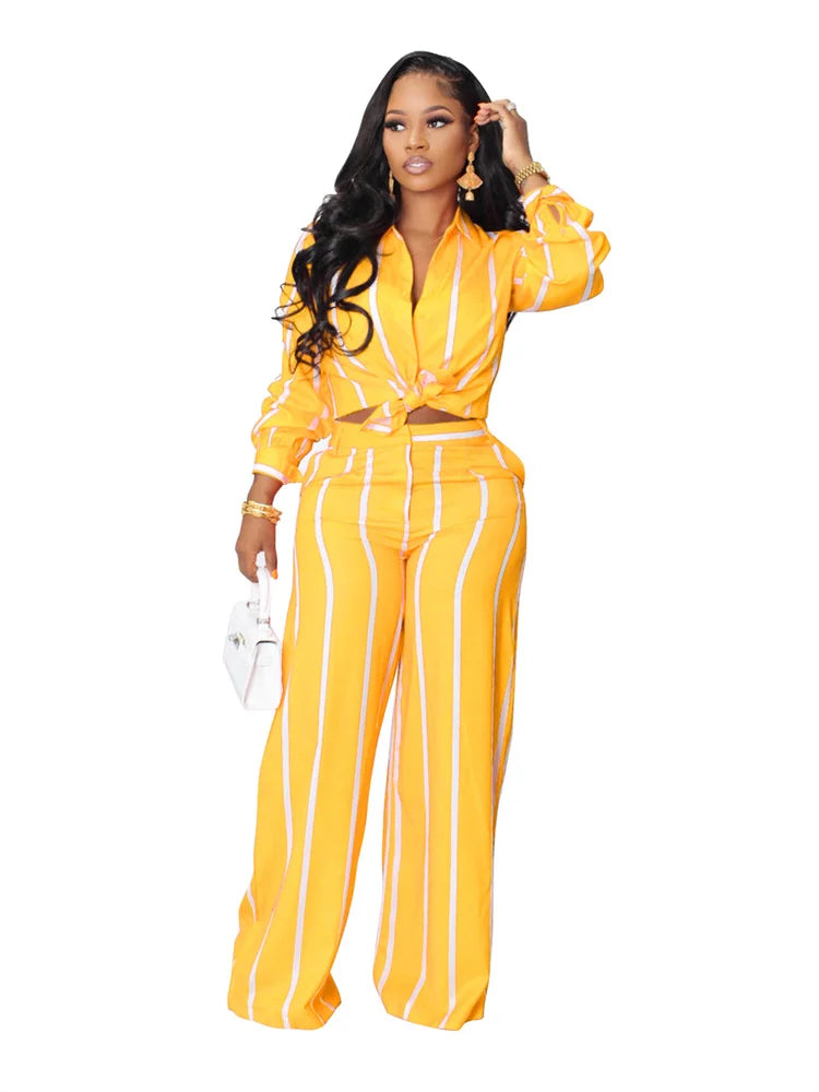 Striped Two Piece Set