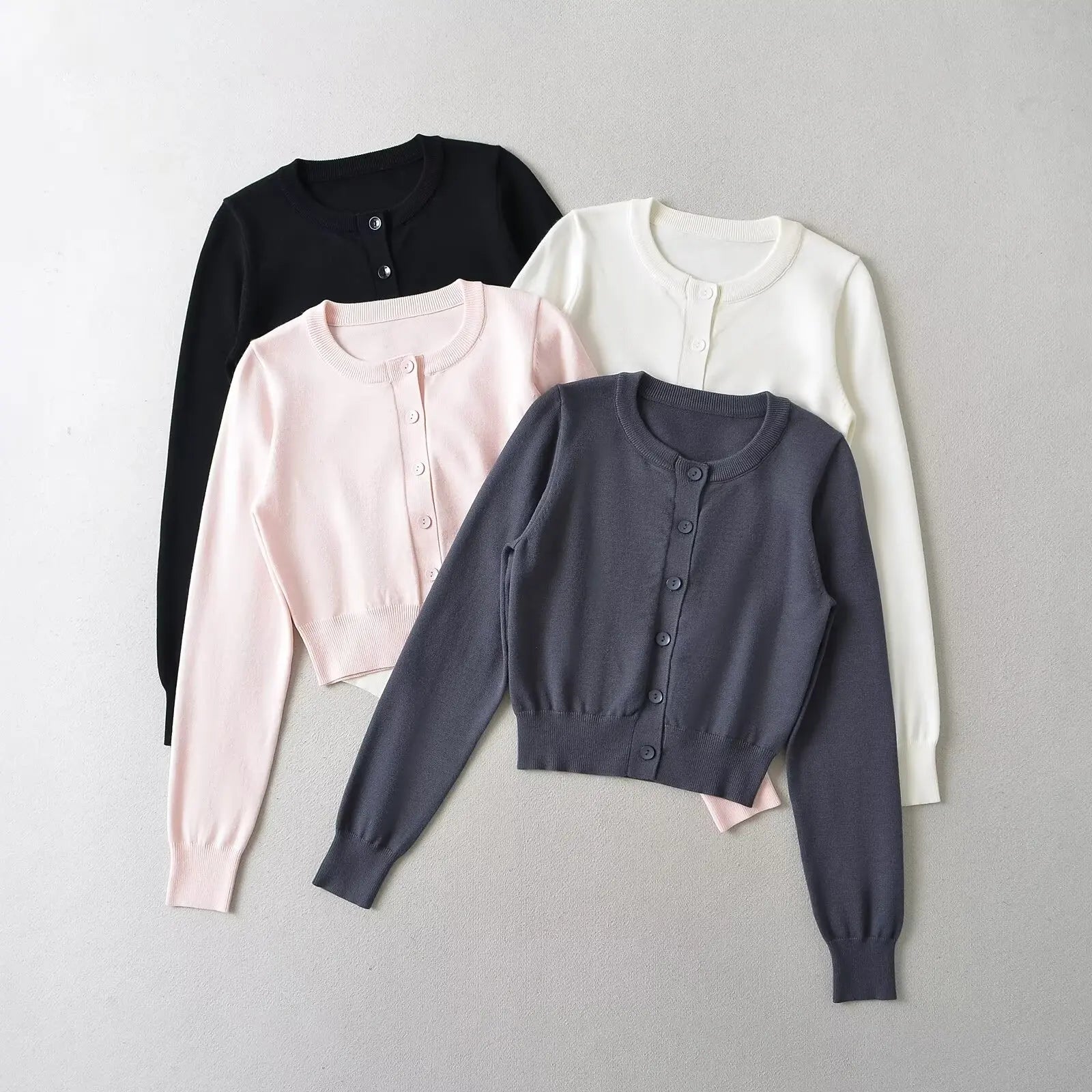 Retro Button Through Pointelle Knit Cardigan