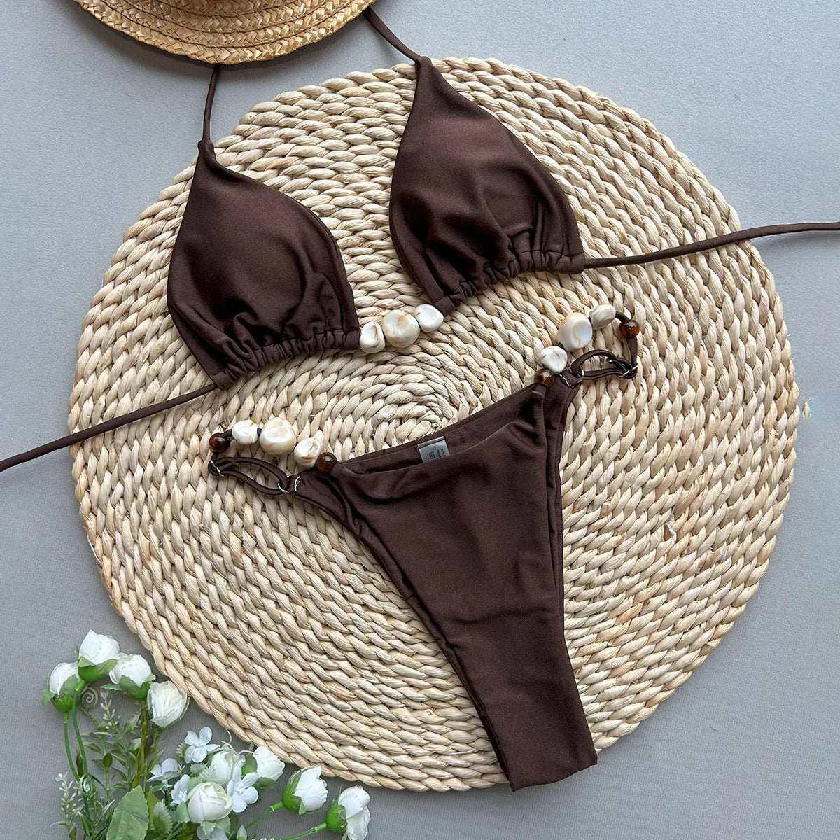 Scalloped Solid Bikini