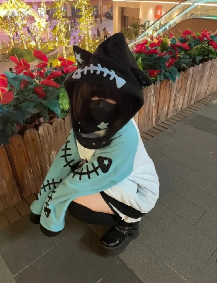 Kawaii Fish Bone Hoodie